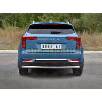 Защита заднего бампера d57 секции РусСталь для Haval Jolion 1.5 2WD 2021-