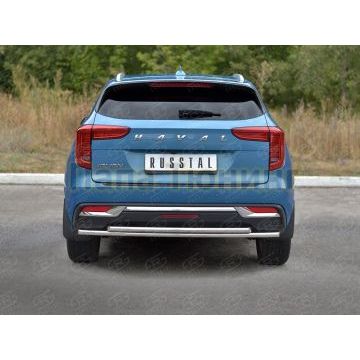 Защита заднего бампера d42 секции-d42 дуга РусСталь для Haval Jolion 1.5 2WD 2021-