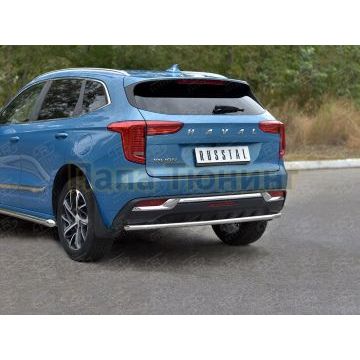 Защита заднего бампера d42 секции РусСталь для Haval Jolion 1.5 2WD 2021-