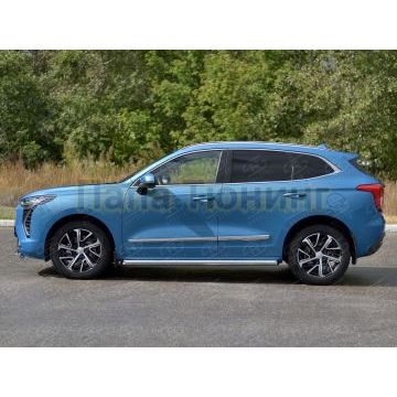 Пороги труба d57 (вариант 1) РусСталь для Haval Jolion 1.5 2WD 2021-