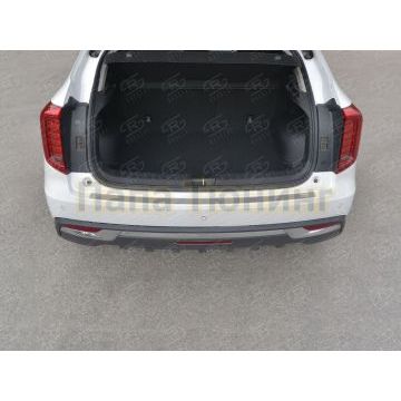 Накладка на задний бампер РусСталь (нерж., зеркало) для Haval Jolion 1.5 2WD 2021-