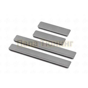 Накладки на пороги RUSSTAL (нерж., шлиф) для Haval Jolion 1.5 2WD 2021-