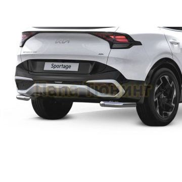 Защита заднего бампера d57 Уголки Rival для Kia Sportage 5 2022-