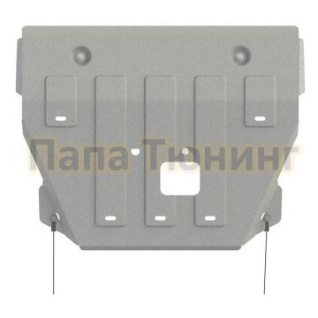 Защита картера и КПП Шериф алюминий 4 мм для Hyundai Santa Fe 2,2TDi АТ FullWD 2021 -