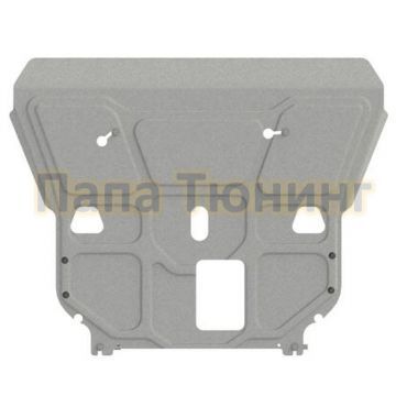 Защита картера и КПП Шериф алюминий 3 мм для Hyundai Santa Fe 2,2TDi АТ FullWD 2021 -/Hyundai Sonata 2,0; 2,5 AT FWD 2020 -/ Kia K5 2.0, 2.5 AT FWD 2020 -