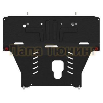 Защита картера и КПП Шериф сталь 2,0 мм для Hyundai Santa Fe 2,2D АТ 4wd, 3,5 V6 AT FullWD 2020 - /Hyundai Sonata 2,0; 2,5 AT FWD 2020 -/Kia Carnivаl 2,2CRDi AT Front WD; 3,5 V6 AT FrontWD 2021 -/Kia K5 2.0, 2.5 AT FWD 2020 -/Kia Sorento 2.2 tdi AT FullWD 2021 -