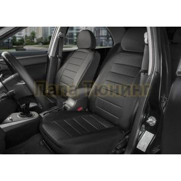 Авточехлы Универсальные Rival на сидение автомобиля со съемными подголовниками 2 места рисунок строчка