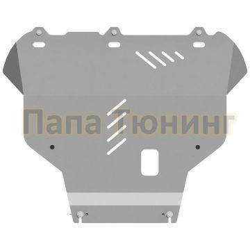 Защита картера и КПП Шериф алюминий 4 мм для Ford Focus III 1,6 MT; 1,6 Duratec TiVCT (6DCT250), 2,0 МТ 2011 - 2020/Ford Focus RS 2,3 MT 2016 - 2020
