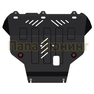 Защита картера и КПП Шериф сталь 2,0 мм для Ford Focus III 1,6 MT; 1,6 Duratec TiVCT (6DCT250), 2,0 МТ 2011 - 2020/Ford Focus RS 2,3 MT 2016 - 2020