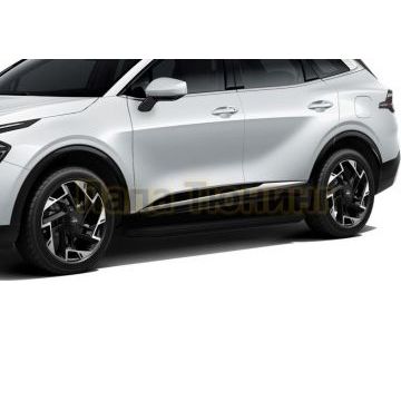 Пороги Rival Black-Premium для Hyundai Tucson 2021-/Kia Sportage V 2022-/Hyundai Santa Fe 2021-/ Kia Sorento 2020-