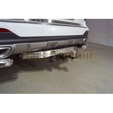Фаркоп (оцинкованный, шар E нерж., надпись GAC) ТСС для Gac GS8 2.0T 4WD 2021-2023