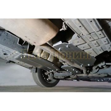 Защита бака (алюминий) 4мм (комплект 2 шт) ТСС для Gac GS8 2.0T 4WD 2021-2023