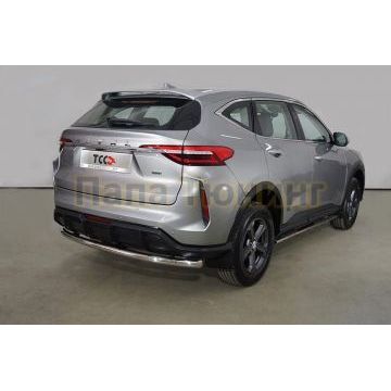 Защита задняя 60,3 мм ТСС для Haval F7 4WD 2022-