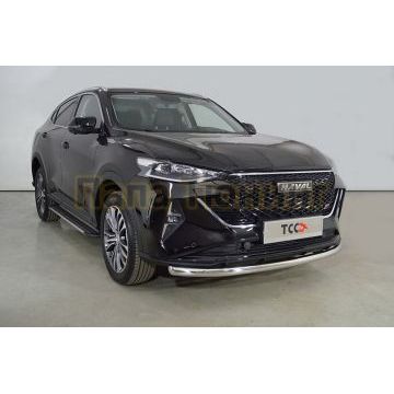Защита передняя нижняя 60,3 мм ТСС для Haval F7 4WD 2022-
