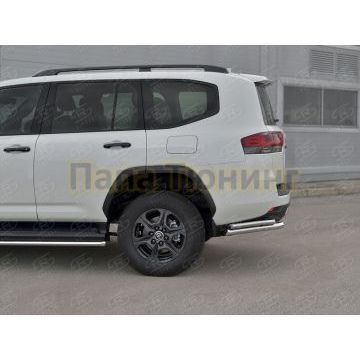 Защита заднего бампера уголки d57секции-d42секции РусСталь для Toyota Land Cruiser 300 GR SPORT 2021-