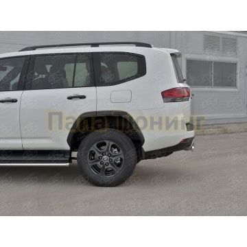Защита заднего бампера 75х42 дуга РусСталь для Toyota Land Cruiser 300 GR SPORT 2021-