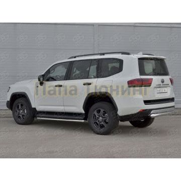 Защита заднего бампера d76 дуга РусСталь для Toyota Land Cruiser 300 GR SPORT 2021-