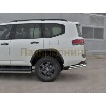 Защита заднего бампера d57 секции-d42 уголки РусСталь для Toyota Land Cruiser 300 GR SPORT 2021-