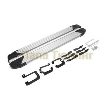 Пороги алюминиевые Rival Silver New для Chery Tiggo 7/7 Pro/8 2019-/Exeed LX 2022-/Chery Tiggo 8 Pro 2021-/Chery Tiggo 8 Pro Max 2022-/Chery Tiggo 7 Pro Max 2022-/XCITE X-Cross 7 2024-