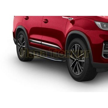 Пороги алюминиевые Rival Premium для Chery Tiggo 7/7 Pro/8 2019-/Exeed LX 2022-/Chery Tiggo 8 Pro 2021-/Chery Tiggo 8 Pro Max 2022-/Chery Tiggo 7 Pro Max 2022-/XCITE X-Cross 7 2024-