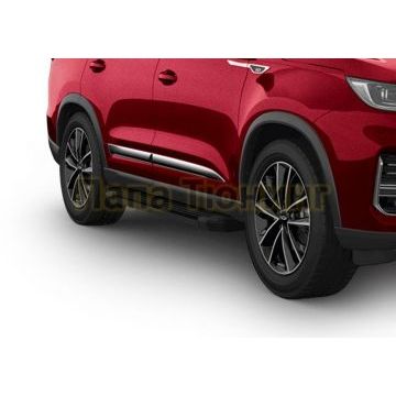 Пороги алюминиевые Rival Black New для Chery Tiggo 7/7 Pro/8 2019-/Exeed LX 2022-/Chery Tiggo 8 Pro 2021-/Chery Tiggo 8 Pro Max 2022-/XCITE X-Cross 7 2024-