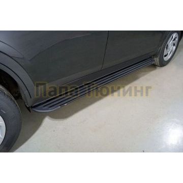 Пороги алюминиевые "Slim Line Black" 1820 мм ТСС для Haval Dargo 2022- Пороги алюминиевые "Slim Line Black" 1820 мм ТСС для Haval Dargo 2022-