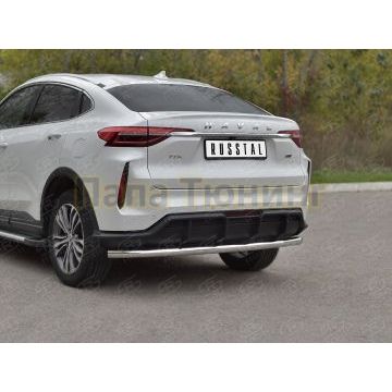 Защита заднего бампера d57 секции РусСталь для Haval F7X 4WD 2022-