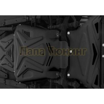 Комплект защит картер + КПП + РК + комплект крепежа АвтоБРОНЯ сталь 2 мм для Lada (ВАЗ) 2121 (4x4) 1977-2019 2019-2021/Lada (ВАЗ) 2131 (4x4) 1993-2019 2019-2021/Lada (ВАЗ) Niva Legend 2121 2021-/Lada (ВАЗ) Niva Legend 2131 2021-
