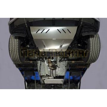 Защиты комплект (алюминий) 4 и 2 мм (картераи кпп, бака и адсорбера, двигателя правая, двигателя левая) ТСС для Omoda C5 2022-