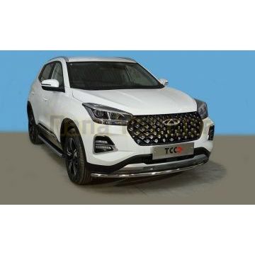 Защита передняя нижняя 42,4 мм ТСС для Chery Tiggo 4 pro 2022-