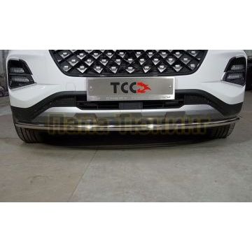 Защита передняя нижняя 42,4 мм ТСС для Chery Tiggo 4 pro 2022-