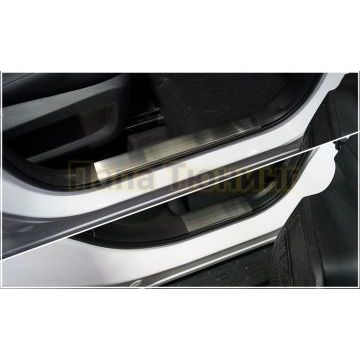 Накладки на пластиковые пороги (лист шлифованный) 4шт ТСС для Chery Tiggo 4 pro 2022-