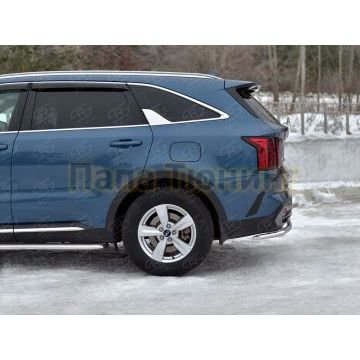 Защита заднего бампера d42 секции РусСталь для Kia Sorento 2020-