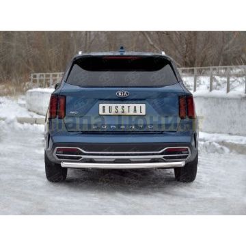 Защита заднего бампера d57 дуга РусСталь для Kia Sorento 2020-