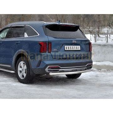 Защита заднего бампера d57 дуга РусСталь для Kia Sorento 2020-