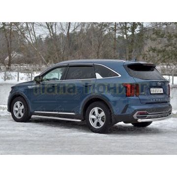 Защита заднего бампера d57 дуга РусСталь для Kia Sorento 2020-