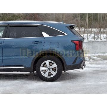 Защита заднего бампера 75х42 дуга РусСталь для Kia Sorento 2020-