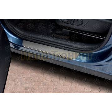 Накладки на пороги RUSSTAL (нерж., зеркало) РусСталь для Kia Sorento 2020-