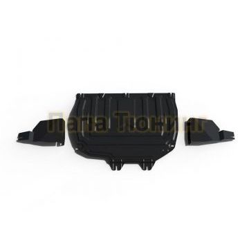 Защита картера + КПП + пыльники (2 шт) + комплект крепежа Увеличенная АвтоБРОНЯ Сталь 2 мм Chery Tiggo 4 2019-2024/Chery Tiggo 4 Pro 2022-/Chery Tiggo 7 2021- /Chery Tiggo 7 Pro 2020- /Chery Tiggo 8 2020- /Chery Tiggo 8 Pro 2021-/Chery Tiggo 8 Pro Max 2022-/Exeed LX 2022-/Omoda C5 2021-