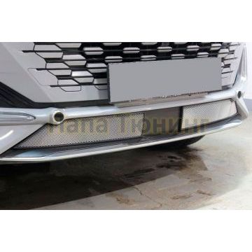 Защита радиатора Папа Тюнинг Changan UNI-K 2020- chrome низ (2 части)