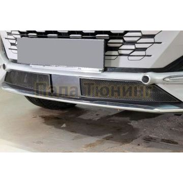 Защита радиатора Папа Тюнинг Changan UNI-K 2020- black низ (2 части)