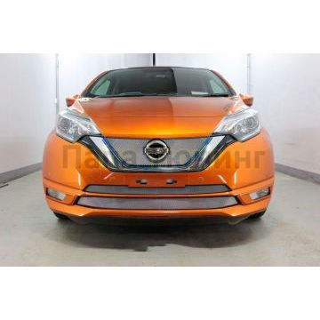 Защита радиатора Папа Тюнинг Nissan Note 2016-2020 chrome низ (Японская сборка)