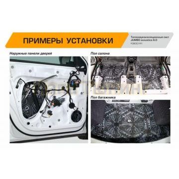 Теплозвукоизоляционный лист JUMBO acoustics 6.0 (размеры 6 х 700 х 1000 мм, упаковка 1 шт.) материал вспененный каучук