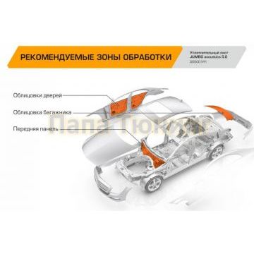 Уплотнительный лист JUMBO acoustics 5.0 (размеры 5 х 700 х 1000 мм, упаковка 1 шт.) материал полиуретан