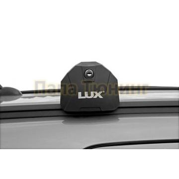 Багажная система БС6 LUX SCOUT серебристая на интегрированные рейлинги для Genesis GV80 2020-