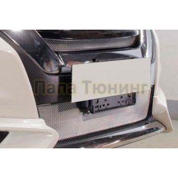 Защита радиатора Папа Тюнинг Nissan Serena 2016-2019 chrome низ