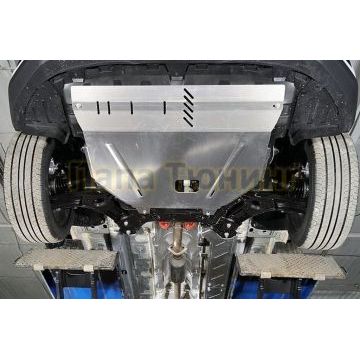 Защита картера и КПП (алюминий) 4 мм (Требуется подрезка пыльника) ТСС для Changan CS35 plus 2WD 1.5T 2023-