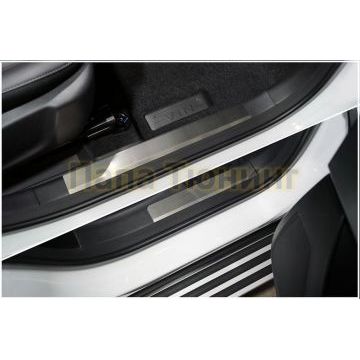 Накладки на пластиковые пороги (лист шлифованный) 4шт ТСС для Changan CS35 plus 2WD 1.5T 2023-