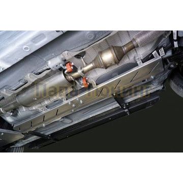 Защита топливопровода (алюминий) 4 мм (комплет 2шт) ТСС для JAC JS4 2022-