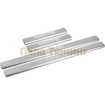 Накладки порогов AutoMAX 4 шт для Nissan Note 2012-2016; 2016-2020 Накладки порогов AutoMAX 4 шт для Nissan Note 2012-2016; 2016-2020